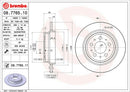 Pair of Premium UV Coated Brembo Rear Rotors for Volvo S80 S60 V70