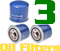 3 Oil Filters Mitsubishi 3000GT Diamante Galant Montero-5329