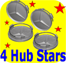 4 Hub Cap Stars Mercedes Benz C 220 230 280 C36 34 202-4610