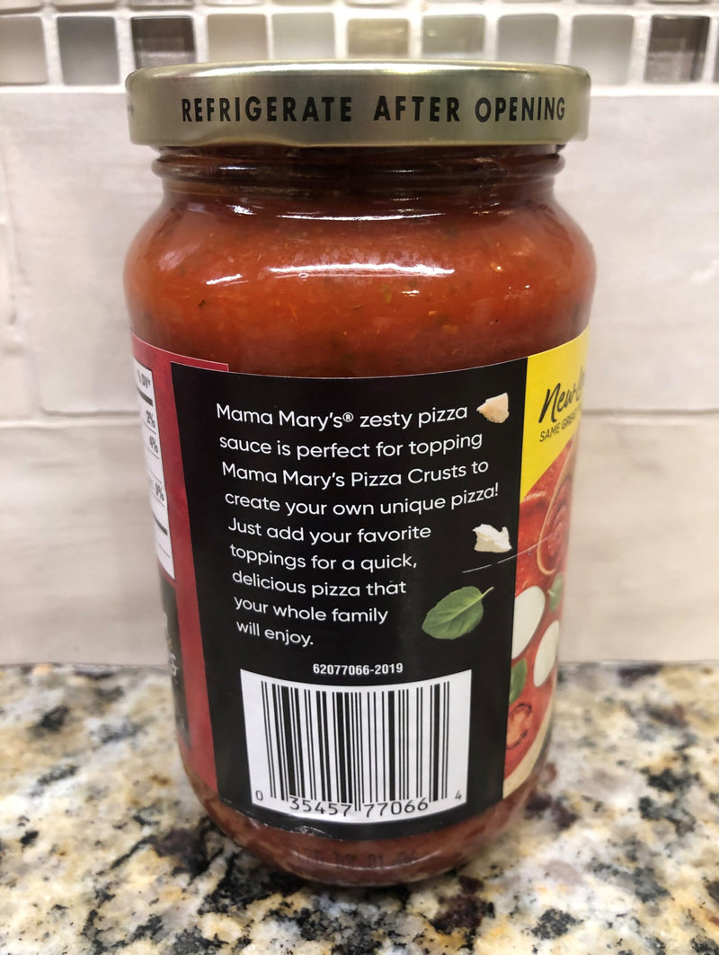 4 JARS Mama Mary's Traditional Pizza Sauce 14 oz Jar Tomato Maker Crust Pie