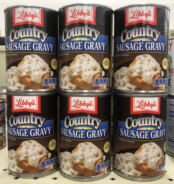 6 CANS Libby's Country Sausage Gravy 15 oz breakfast and biscuits eggs