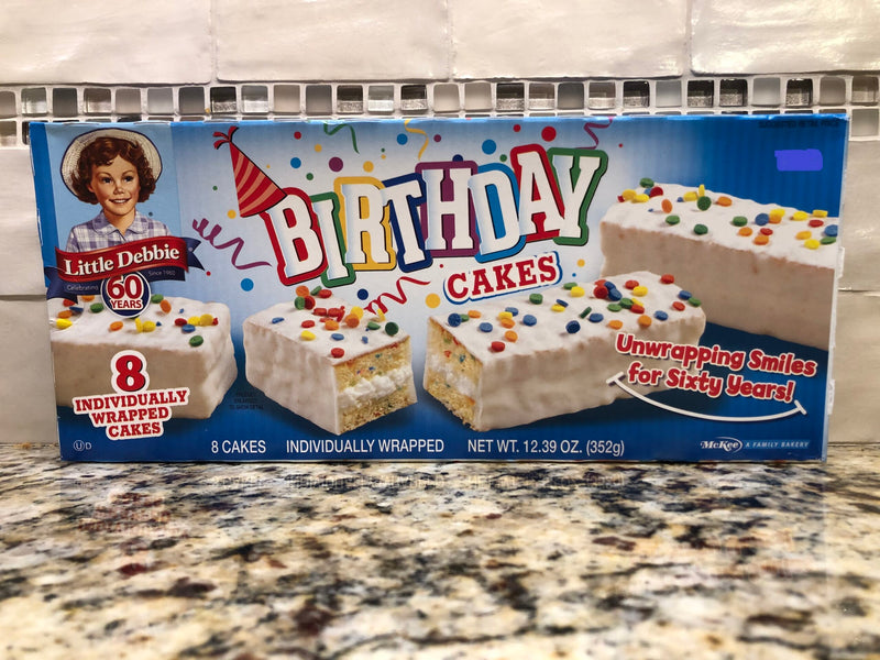 Little Debbie Happy Birthday Cakes 8 ct 12.39 oz Sticks Candy Bday