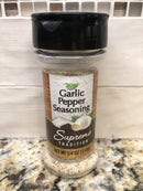 6 JARS Supreme Tradition Garlic Pepper Seasoning 12 oz fish beef chicken fries