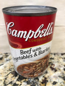 8 CANS Campbell's Condensed Beef with Vegetables & Barley Soup 10.5 oz Can