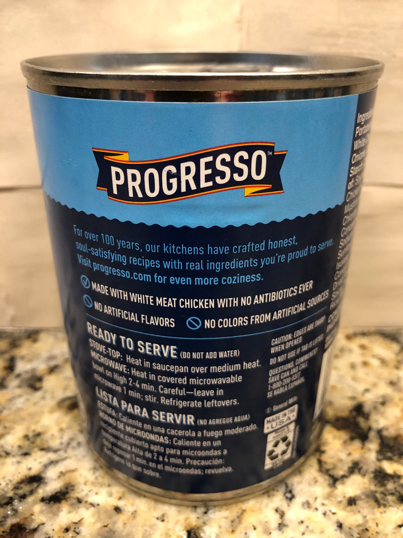 4 CANS Progresso Traditional Creamy Chicken & Mushroom with Barley Soup 18.5 oz Can