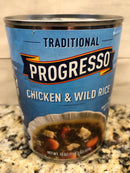 10 CANS Progresso Traditional Chicken and Wild Rice Soup 19 oz Can