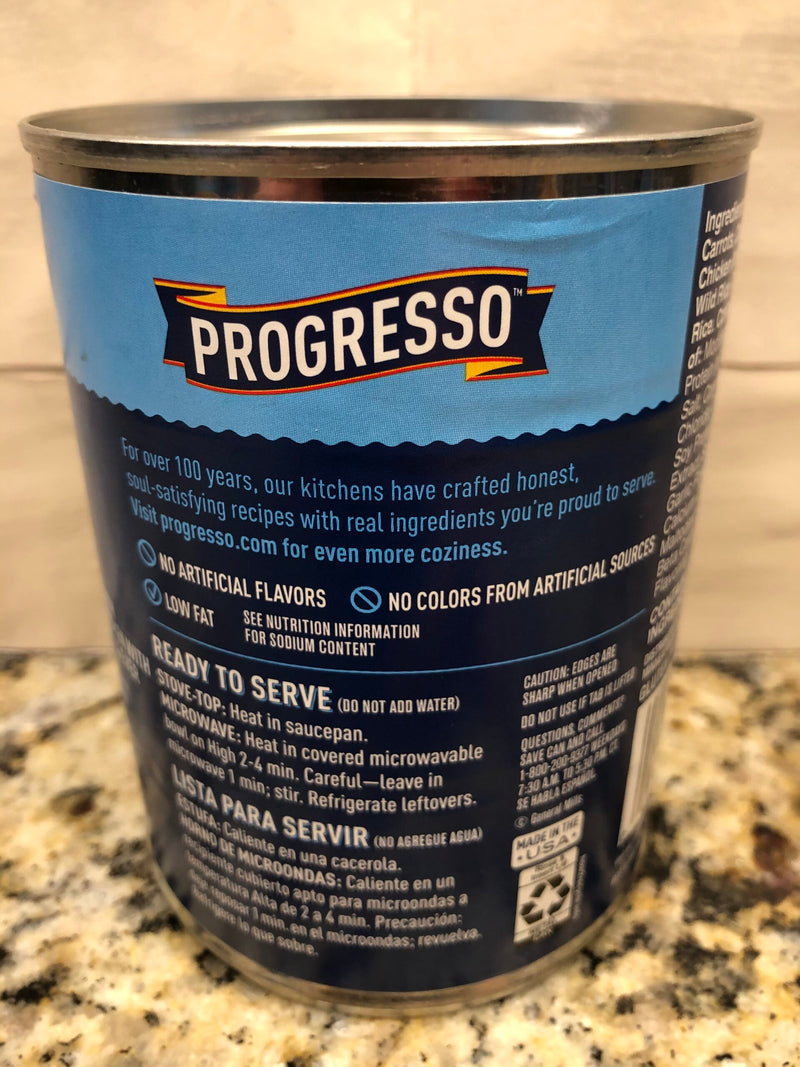 4 CANS Progresso Traditional Chicken and Wild Rice Soup 19 oz Can