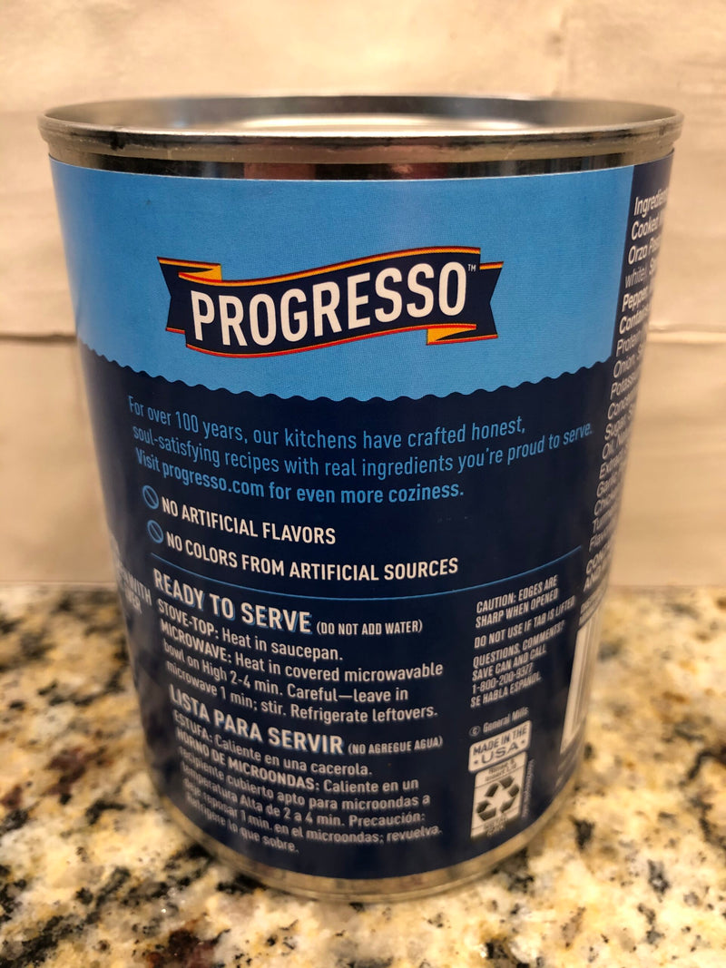 10 CANS Progresso Traditional Chicken & Orzo with Lemon Soup 18.5 oz Can