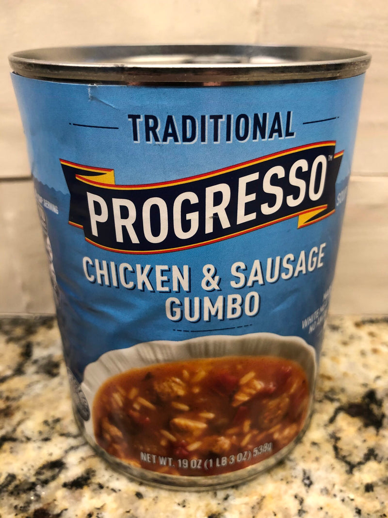 4 CANS Progresso Traditional Chicken and Sausage Gumbo Soup 19 oz Can