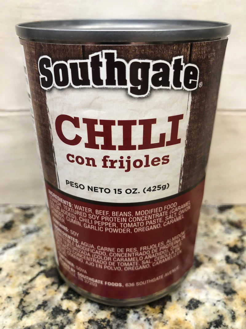 6 CANS SouthGate Foods Chili with Beans 15 oz Can Sauce Recipe