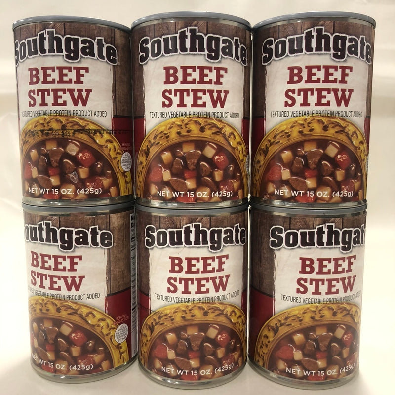 6 CANS Southgate Beef Stew 15 oz Meat Brunswick Dinty Moore Soup