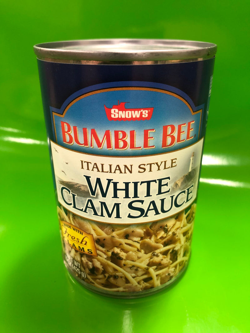 4 CANS SNOW'S BY BUMBLE BEE Italian Style White Clam Sauce 15 oz Linguine Pasta