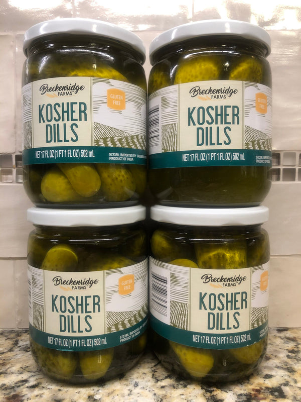 4 JARS Breckenridge Farms Kosher Dill Pickles 17 oz Jar Sandwich