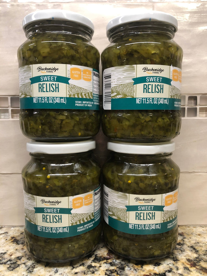 4 JARS Breckenridge Farms Sweet Pickle Relish 11.5 oz Jar Hot Dog Chow Chow