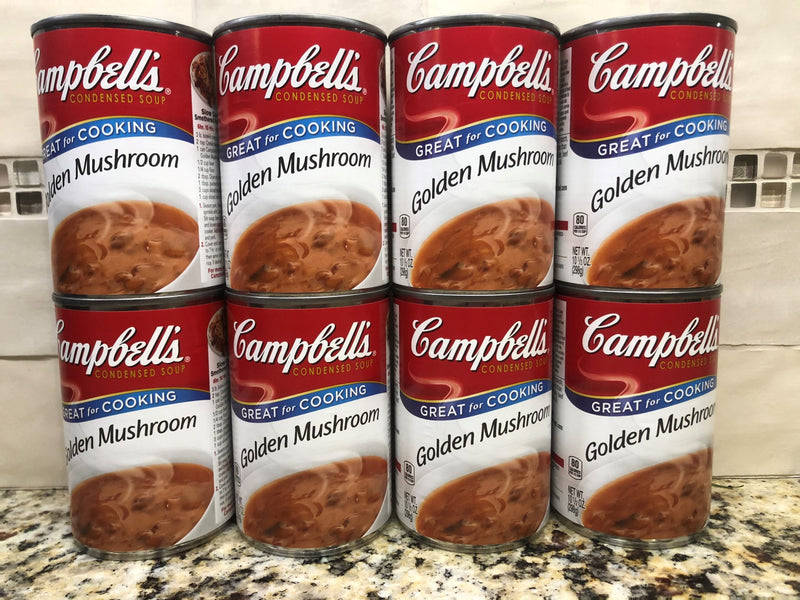 8 CANS Campbell's Condensed Golden Mushroom Soup 10.5 oz Can