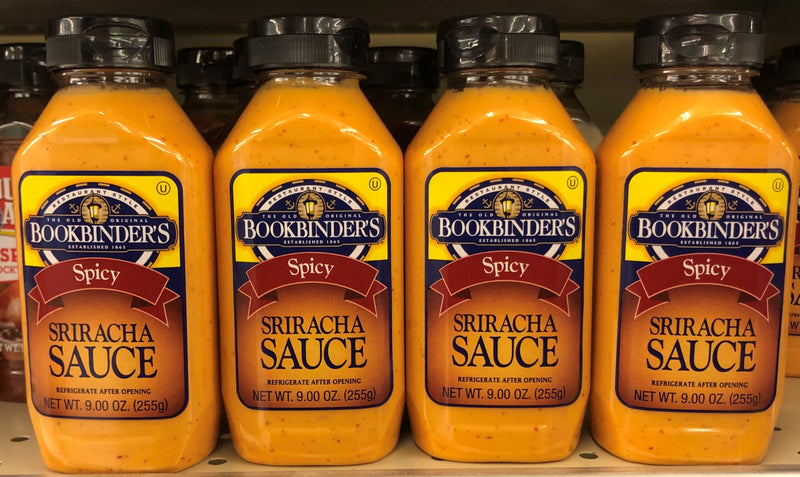 FOUR BOTTLES Bookbinder's Spicy Sriracha Sauce 9 Oz creamy chili special