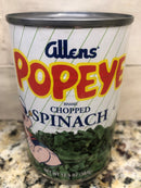 6 CANS Allens Popeye Chopped Spinach 13.5 oz Can Non-GMO Greens