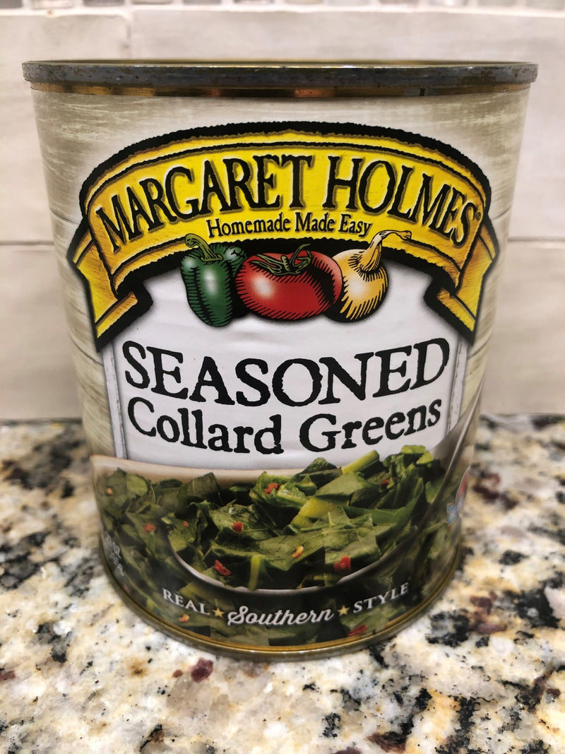 4 CANS Margaret Holmes Southern Style Seasoned Collard Greens 27 oz Can