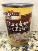 6 CANS Comfort Creek Dumplings & Chicken 15 oz Can Pastry Biscuit heat & eat