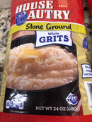 2 PACK House Autry White Stone Ground Grits 24 oz Bag Breakfast Corn Hominy