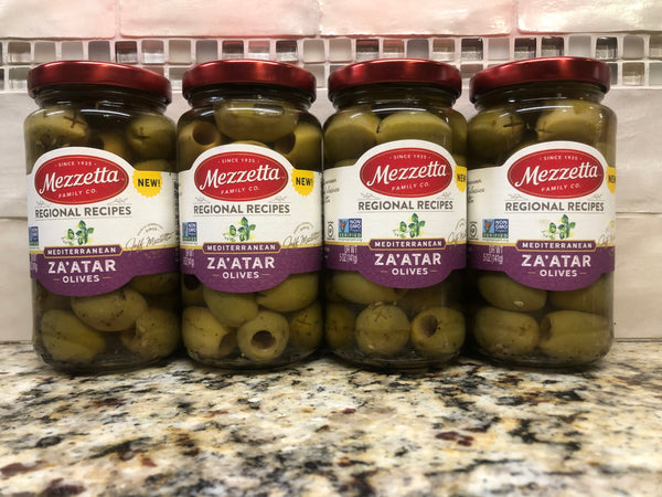 4 JARS Mezzetta Regional Recipe Mediterranean Za'atar Olives 5 oz Jar Hummus