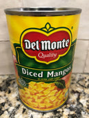 4 CANS Del Monte Diced Mangos in Light Syrup 15 oz can juice