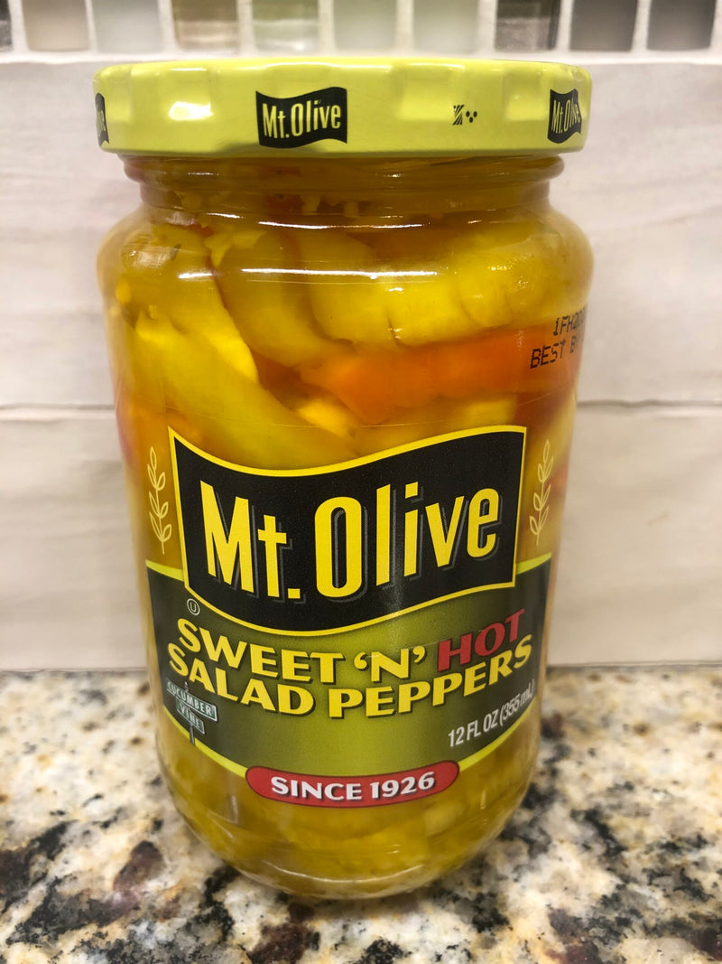 3 JARS Mount Olive Sweet 'N' Hot Salad Peppers 12 oz Mt Pickle