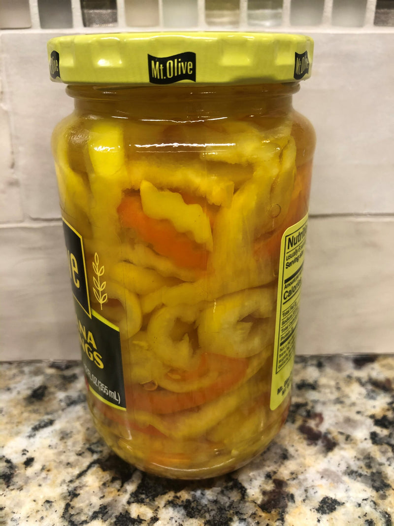 3 JARS Mount Olive Hot Banana Pepper Rings 12 oz Mt Pickle Sub Sandwich