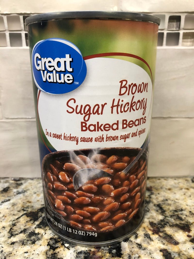 3 CANS Great Value Brown Sugar Hickory Baked Beans 28 oz Vegan Bush