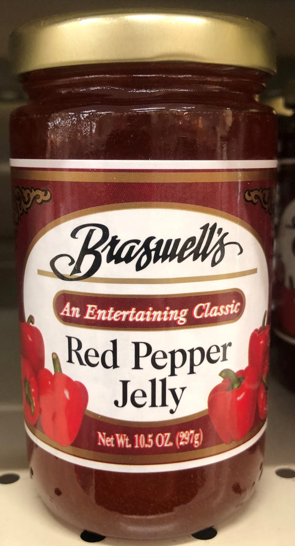 Braswell's Red Pepper Jelly 10.5 oz Jar Leave Jam Preserves Cane Sugar