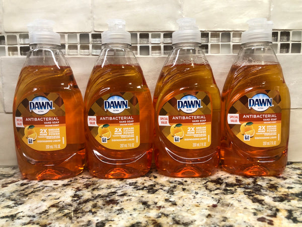 4 BOTTLES Dawn Ultra Orange Dish Liquid 7 Oz Detergent Soap Kitchen 3x