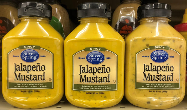 3 BOTTLES Silver Spring Squeeze Jalapeno Mustard 9.5 oz Hot Spicy