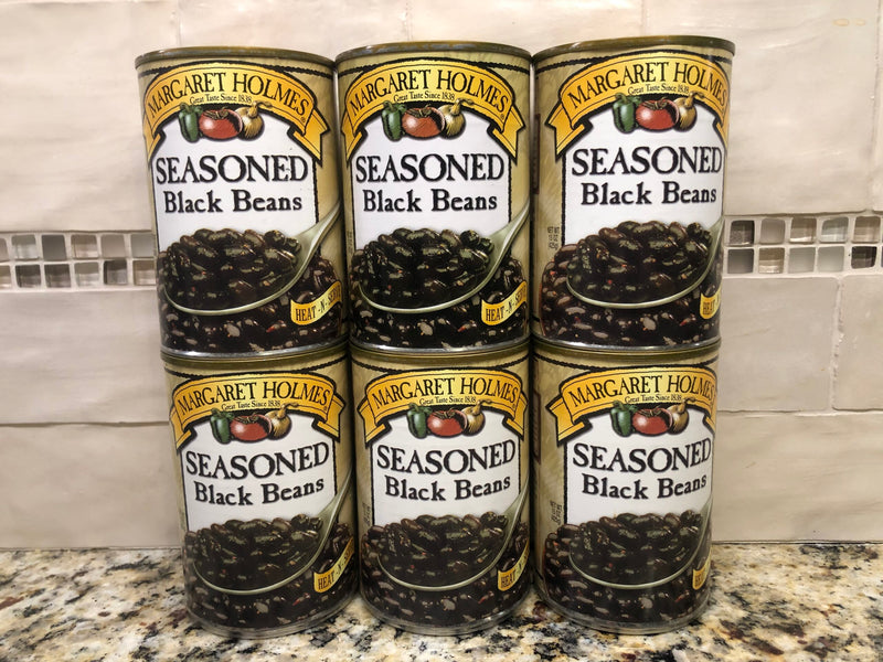 6 CANS Margaret Holmes Southern Style Seasoned Black Beans 15 oz Can