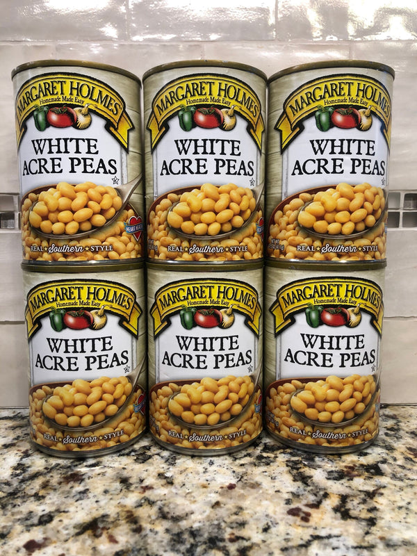 6 CANS Margaret Holmes Southern Style White Acre Peas 14.5 oz Can