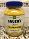 2 Jars of Sauer's Classic Yellow Mustard 32 Oz Sauce BBQ Hamburger Bottle