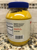 Jar of Sauer's Classic Yellow Mustard 32 Oz Chicken Hamburger Bottle