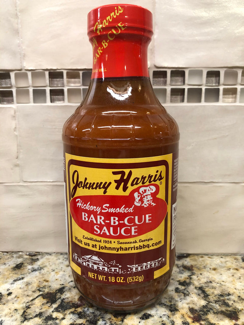 3 Bottles Johnny Harris Bar-B-Cue Sauce Hickory Smoked 18 oz BBQ Beef Pork