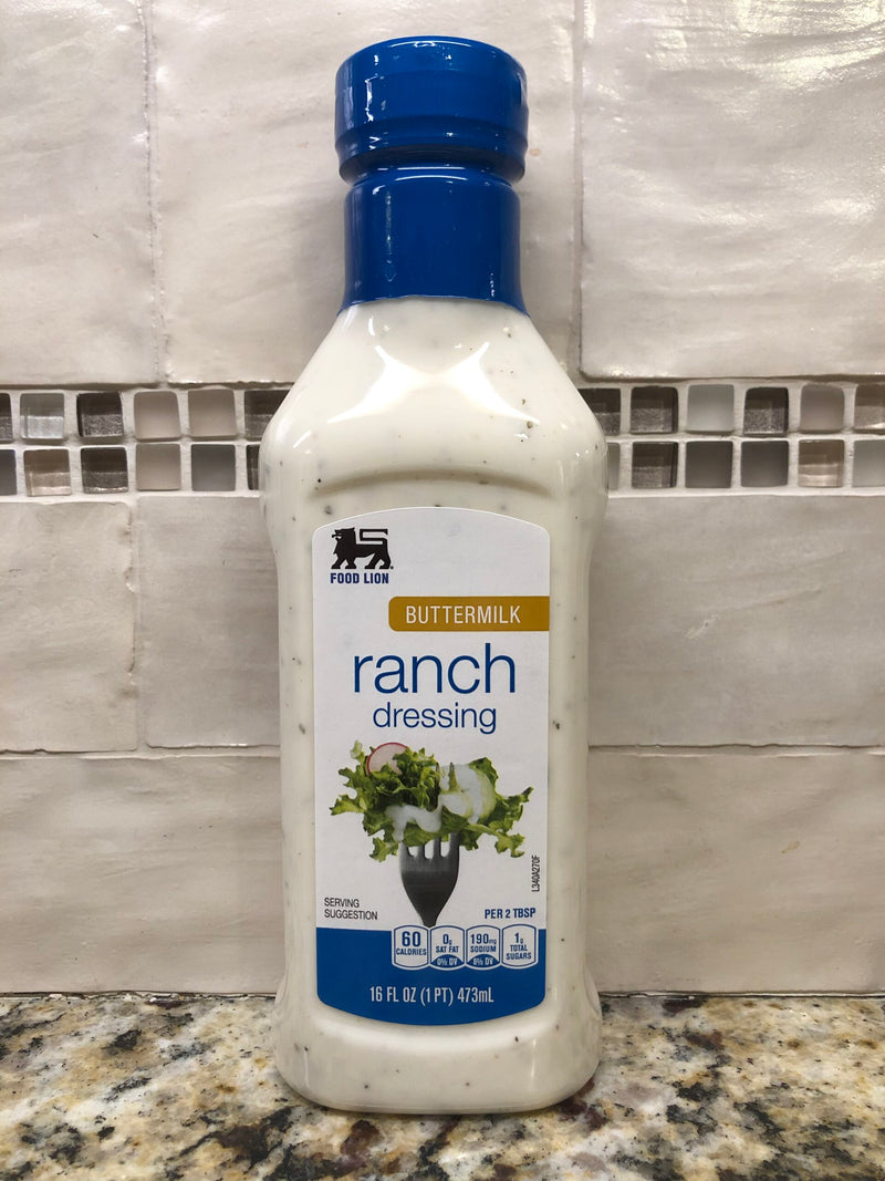 Food Lion Buttermilk Ranch Salad Dressing 16 oz Bottle Romain Iceberg Dip