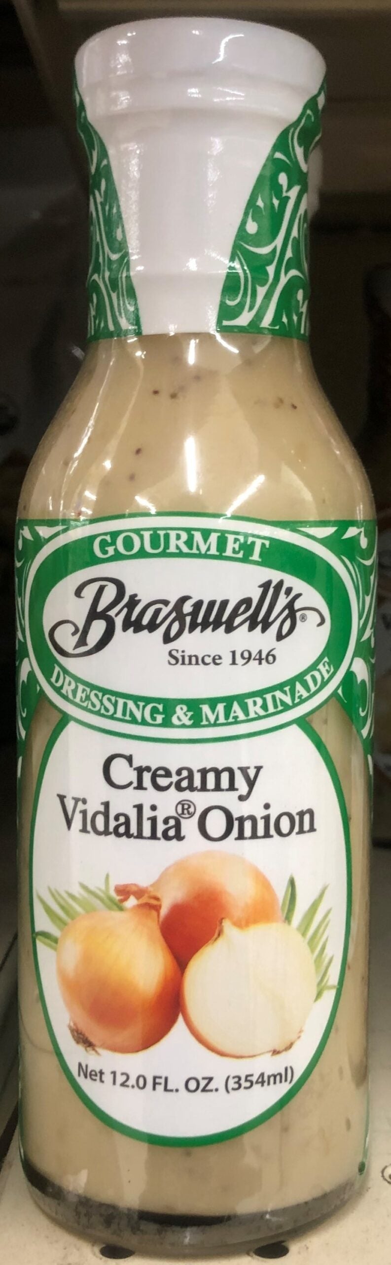 Braswell's Creamy Vidalia Onion Salad Dressing 12 oz Bottle Vinaigrette Dip