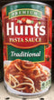 3 CANS Hunt's Traditional Spaghetti Pasta Sauce 100% Natural Tomato 24 Oz