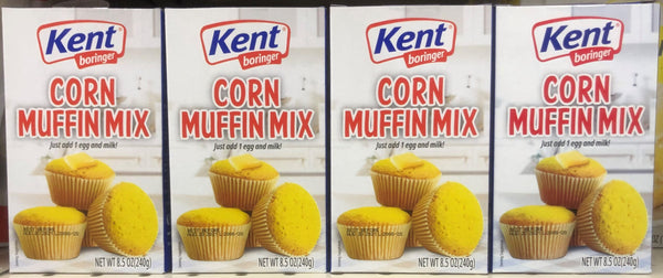 4 BOXES Kent Boringer Corn Muffin Mix 8.5 Oz Cornbread Fritters Jiffy