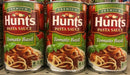 3 CANS Hunt's Tomato Basil Spaghetti Pasta Sauce 100% Natural 24 Oz