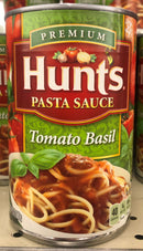 3 CANS Hunt's Tomato Basil Spaghetti Pasta Sauce 100% Natural 24 Oz