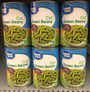 6 CANS Great Value Cut Green Beans 14.5 oz Can String Salad Casserole