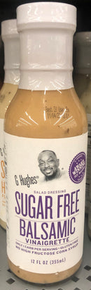 G Hughes Sugar Free Balsamic Vinaigrette Salad Dressing 12 oz Bottle Romain