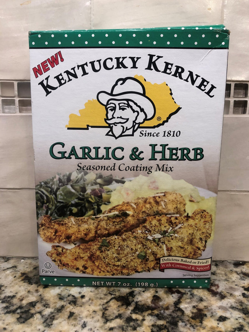 3 BOXES Kentucky Kernal Coating Garlic Herb Mix 7 oz Seasoned Chicken Mix