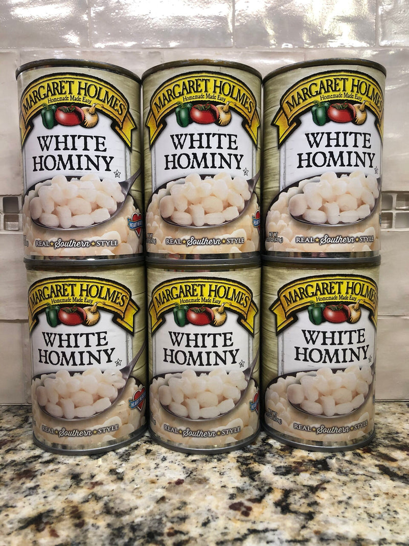 6 CANS Margaret Holmes Southern Style White Hominy 15.5 oz Can Corn