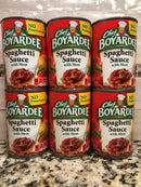 6 CANS Chef Boyardee Spaghetti Sauce with meat 15 Oz Pasta No Preservatives