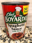 6 CANS Chef Boyardee Spaghetti Sauce with meat 15 Oz Pasta No Preservatives