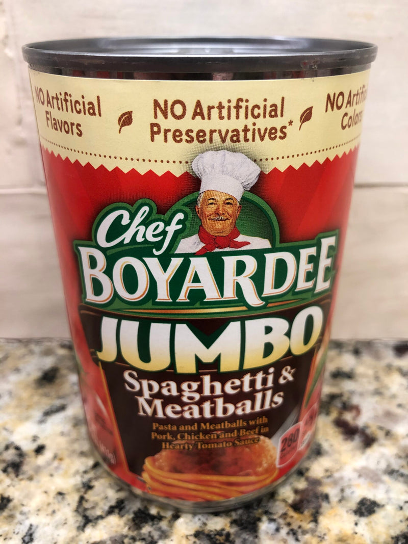 6 CANS Chef Boyardee JUMBO Spaghetti & Meatballs in Sauce Pasta 14.5 Oz Can